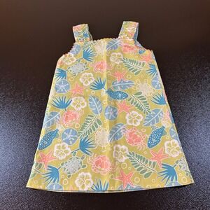 Hartstrings Sundress Beach Sea Life Sleeveless‎ Summer Reversible Girls sz 5